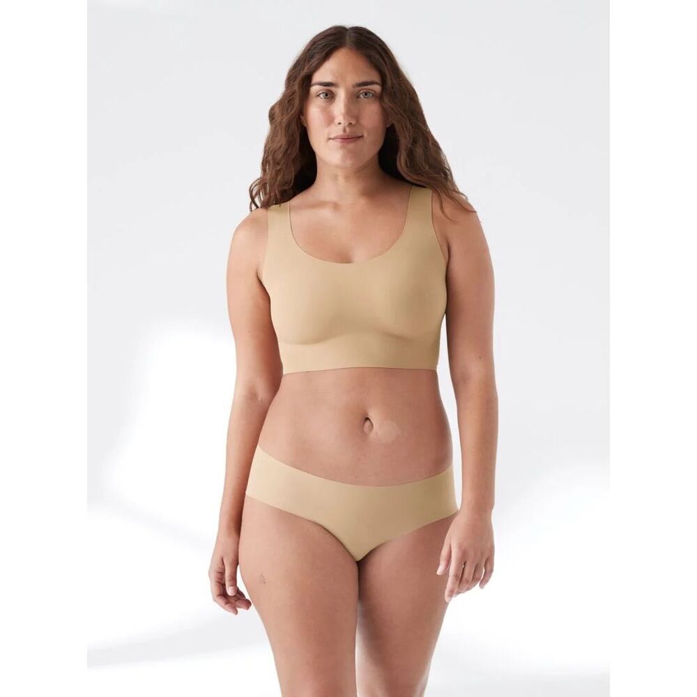 True & co scoop bra nude beige wireless women's sz 3X NEW - Picture 4 of 4